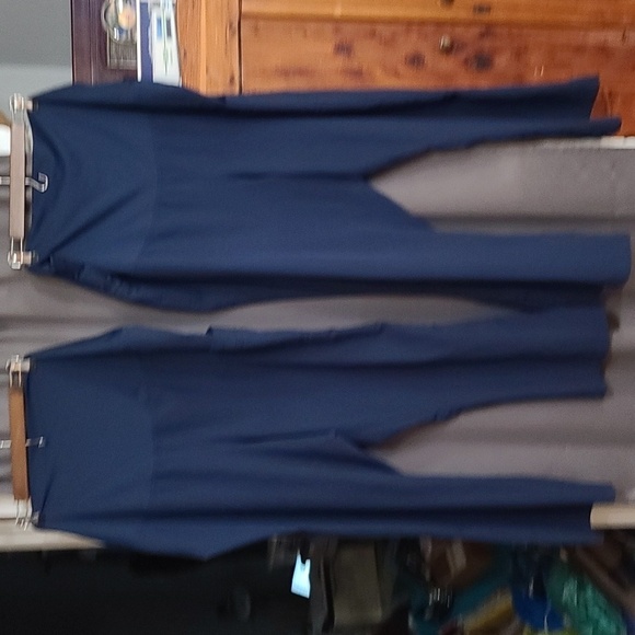 Medcouture Maternity Scrub Pants Bundle of 2 Womens Navy Stretch Panel 2XL READ - Picture 1 of 12